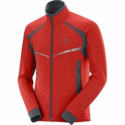 Vestes De Ski SALOMON RS WARM SOFTSHELL JKT M GOJI BERRY/EBONY 21 Rouge