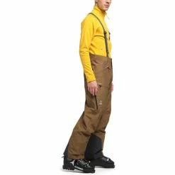 Pantalons De Ski HAGLÖFS LUMI LOOSE PANT MEN TEAK BROWN 21 Marron -Vêtements hiver Homme Soldes 9 76022 lumi loose pant men teak brown 604624 4la 05
