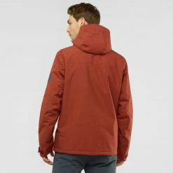 Vestes De Ski SALOMON POWDERSTASH JACKET M MADDER BROWN/GOJI BERRY 21 Marron -Vêtements hiver Homme Soldes 9 76922 powderstash jacket m madder brown goji berry lc1398400 03