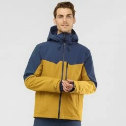 Vestes De Ski SALOMON UNTRACKED JACKET M CUMIN/DARK DENIM/HEATHER 21 Marron / Bleu 10 Vestes De Ski SALOMON UNTRACKED JACKET M CUMIN/DARK DENIM/HEATHER 21 Marron / Bleu -Vêtements hiver Homme Soldes 9 76932 untracked jacket m cumin dark denim heather lc1402400 04