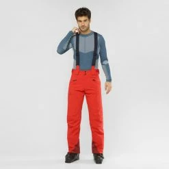 Pantalons De Ski SALOMON FORCE PANT M GOJI BERRY 22 Rouge -Vêtements hiver Homme Soldes 9 76938 force pant m goji berry lc1403600 02