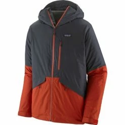 Vestes De Ski PATAGONIA M'S INSULATED SNOWSHOT JKT SMOLDER BLUE 21 Bleu / Rouge