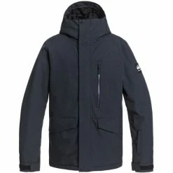 Vestes De Ski QUIKSILVER MISSION SOLID JK TRUE BLACK 23 Gris
