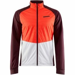 Vestes De Ski CRAFT ADV STORM JKT PEAK/PACE 21 Blanc / Rouge / Orange