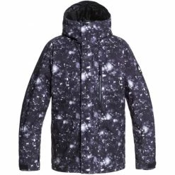 Vestes De Ski QUIKSILVER MISSION PRINTED JK TRUE BLACK WOOLFLAKES 21 Noir