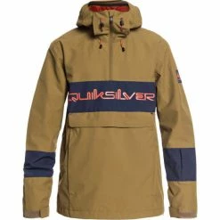 Vestes De Ski QUIKSILVER STEEZE JK MILITARY OLIVE 22 Marron