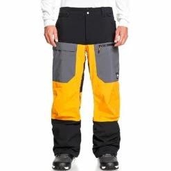 Pantalons De Ski QUIKSILVER TR STRETCH PT FLAME ORANGE 21 Noir / Gris / Jaune