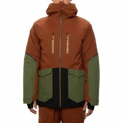 Vestes De Ski 686 MNS GLCR GORE WEAPON SMRTY JKT CLAY CLRBLK 21 Marron / Vert / Noir -Vêtements hiver Homme Soldes 9 80800 mns glcr gore weapon smrty jkt clay clrblk m0w101 ccbl 02