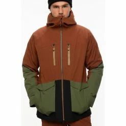 Vestes De Ski 686 MNS GLCR GORE WEAPON SMRTY JKT CLAY CLRBLK 21 Marron / Vert / Noir -Vêtements hiver Homme Soldes 9 80800 mns glcr gore weapon smrty jkt clay clrblk m0w101 ccbl 04