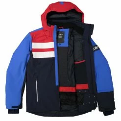 Vestes De Ski CMP MAN JACKET ZIP HOOD BLU SCURO 22 Bleu / Rouge -Vêtements hiver Homme Soldes 9 81828 man jacket zip hood blu scuro 30w0447 n950 04
