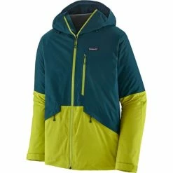 Vestes De Ski PATAGONIA M'S INSULATED SNOWSHOT JKT CRATER BLUE 21 Bleu / Jaune