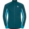Vestes De Ski ODLO AEOLUS PRO JKT SUBMERGED/TUMULTUOUS SEA 21 Bleu / Vert