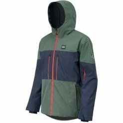 Vestes De Ski PICTURE OBJECT JKT DARK BLUE LYCHEN GREEN 22 Bleu / Vert