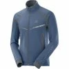 Vestes De Ski SALOMON RS WARM SOFTSHELL JKT M DARK DENIM/EBONY 21 Bleu -Vêtements hiver Homme Soldes 9 89304 lc1371100 01