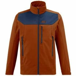 Vestes Softshells MILLET TRACK JKT M RUST/SAPHIR 22 Marron