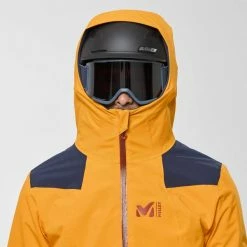 Vestes De Ski MILLET ROLDAL II JKT M KUMQUAT/SAPHIR 22 Jaune -Vêtements hiver Homme Soldes 9 91072 miv9219 9592 04