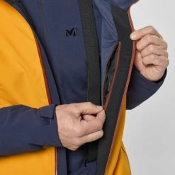 Vestes De Ski MILLET ROLDAL II JKT M KUMQUAT/SAPHIR 22 Jaune -Vêtements hiver Homme Soldes 9 91072 miv9219 9592 05