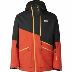Vestes De Ski PICTURE ALPIN JKT BLACK/PUMPKIN RED 22 Rouge / Noir
