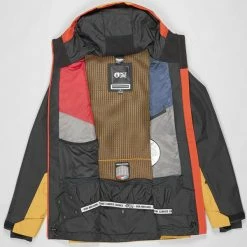 Vestes De Ski PICTURE LODJER JKT BLACK/GOLDEN YELLOW 22 Noir / Marron -Vêtements hiver Homme Soldes 9 91916 lodjer jkt black golden yellow mvt352 a 03