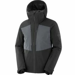 Vestes De Ski SALOMON HIGHLAND JKT M BLACK/EBONY 22 Gris / Noir