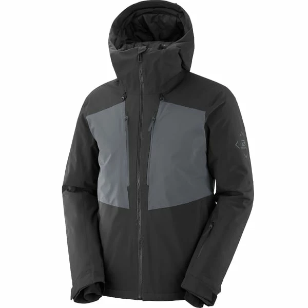 Vestes De Ski SALOMON HIGHLAND JKT M BLACK/EBONY 22 Gris / Noir 3 Vestes De Ski SALOMON HIGHLAND JKT M BLACK/EBONY 22 Gris / Noir