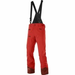 Pantalons De Ski SALOMON OUTLAW 3L PANT GOJI BERRY 22 Rouge