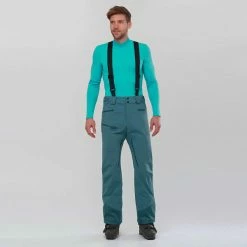 Pantalons De Ski SALOMON OUTLAW 3L PANT MALLARD BLUE 22 Bleu -Vêtements hiver Homme Soldes 9 92181 outlaw 3l pant mallard blue lc1576200 04