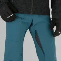 Pantalons De Ski SALOMON OUTLAW 3L PANT MALLARD BLUE 22 Bleu -Vêtements hiver Homme Soldes 9 92181 outlaw 3l pant mallard blue lc1576200 06