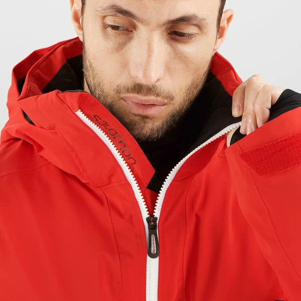 Vestes De Ski SALOMON BRILLIANT JKT M GOJI BERRY 22 Rouge 7 Vestes De Ski SALOMON BRILLIANT JKT M GOJI BERRY 22 Rouge – Image 5