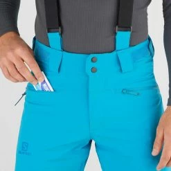 Pantalons De Ski SALOMON FORCE PANT M BARRIER REEF 22 Bleu -Vêtements hiver Homme Soldes 9 92189 force pant m barrier reef lc1583700 04