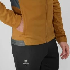 Vestes De Ski SALOMON GTX® WS SSHELL JKT M CUMIN 21 Marron -Vêtements hiver Homme Soldes 9 92421 gtx ws sshell jkt m cumin lc1616000 06