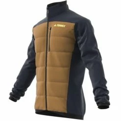 Vestes De Ski ADIDAS TX HYB INS JKT INK LEGEND 22 Bleu / Marron -Vêtements hiver Homme Soldes 9 93230 tx hyb ins jkt encre legende gq2293 03