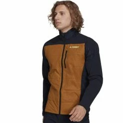 Vestes De Ski ADIDAS TX HYB INS JKT INK LEGEND 22 Bleu / Marron -Vêtements hiver Homme Soldes 9 93230 tx hyb ins jkt encre legende gq2293 05