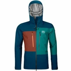 Vestes De Ski ORTOVOX 3L DEEP SHELL JACKET M PETROL BLUE 23 Bleu