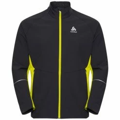 Vestes De Ski ODLO ENGVIK JACKET BLACK-EVENING PRIMROSE 22 Noir / Jaune