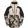 Vestes De Ski VOLCOM BRIGHTON PULLOVER DRILL KHAKI 22 Beige / Vert / Noir -Vêtements hiver Homme Soldes 9 95808 brighton pullover drill khaki g0652210 dlk 01