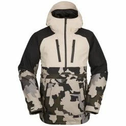 Vestes De Ski VOLCOM BRIGHTON PULLOVER DRILL KHAKI 22 Beige / Vert / Noir