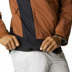 Vestes De Ski COLUMBIA LHOTSE III INTERCHANGE JACKET DARK AMBER BLACK 22 Marron / Noir -Vêtements hiver Homme Soldes 9 95895 lhotse iii interchange jacket dark amber black 1864256 242 05