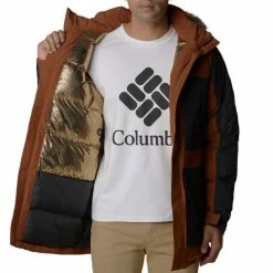 Vestes De Ski COLUMBIA MARQUAM PEAK FUSION PARKA DARK AMBER BLACK 22 Marron / Noir -Vêtements hiver Homme Soldes 9 95978 marquam peak fusion dark amber black 1957493 242 02