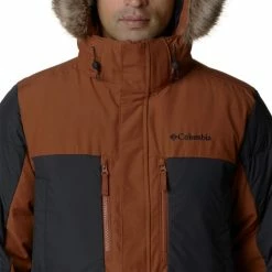 Vestes De Ski COLUMBIA MARQUAM PEAK FUSION PARKA DARK AMBER BLACK 22 Marron / Noir -Vêtements hiver Homme Soldes 9 95978 marquam peak fusion dark amber black 1957493 242 06