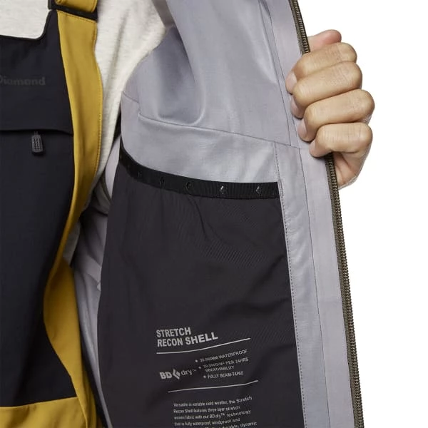 Vestes De Ski BLACK DIAMOND M RECON STRETCH SKI SHELL OCTANE-WALNUT-BLACK 22 Marron / Noir / Orange 8 Vestes De Ski BLACK DIAMOND M RECON STRETCH SKI SHELL OCTANE-WALNUT-BLACK 22 Marron / Noir / Orange – Image 6