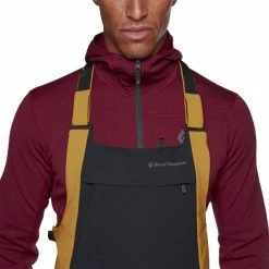 Pantalons De Ski BLACK DIAMOND M RECON BIBS AMBER-BLACK 23 Jaune -Vêtements hiver Homme Soldes 9 96364 m recon bibs amber black ap741020 9354 03