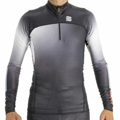 T-shirts Techniques SPORTFUL APEX JERSEY BLACK/LIGHT WHITE 22 Noir / Gris