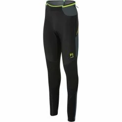 Pantalons De Ski KARPOS ALAGNA EVO TIGHT BLACK/ASPHALT/YELLOW FLUO 22 Noir