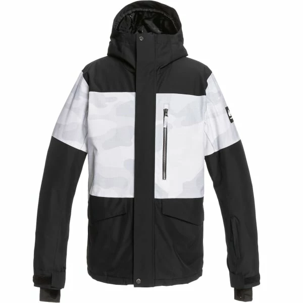 Vestes De Ski QUIKSILVER MISSION PRINTED BLOCK JK M SNJT WBK6 22 Gris / Noir 3 Vestes De Ski QUIKSILVER MISSION PRINTED BLOCK JK M SNJT WBK6 22 Gris / Noir