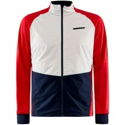 Vestes De Ski CRAFT ADV STORM JKT M LYCHEE-BLAZE 22 Blanc / Bleu / Rouge