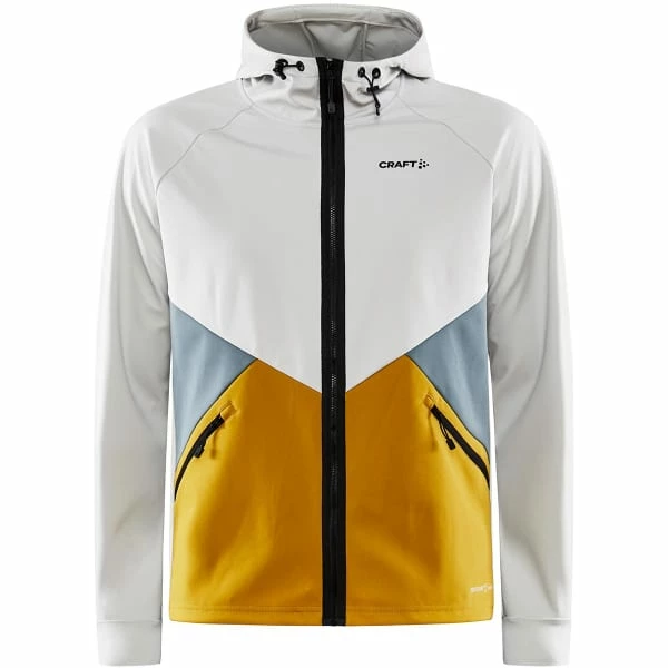 Vestes De Ski CRAFT GLIDE HOOD JKT M ASH-TAWNY 22 Blanc / Jaune 3 Vestes De Ski CRAFT GLIDE HOOD JKT M ASH-TAWNY 22 Blanc / Jaune