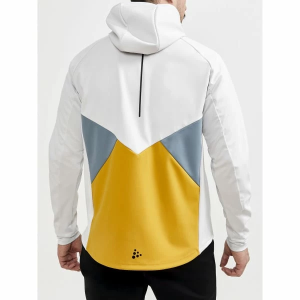 Vestes De Ski CRAFT GLIDE HOOD JKT M ASH-TAWNY 22 Blanc / Jaune 5 Vestes De Ski CRAFT GLIDE HOOD JKT M ASH-TAWNY 22 Blanc / Jaune – Image 3