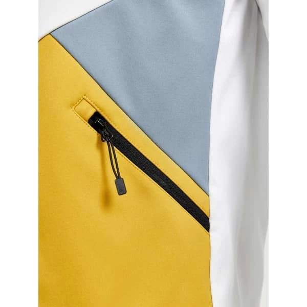 Vestes De Ski CRAFT GLIDE HOOD JKT M ASH-TAWNY 22 Blanc / Jaune 8 Vestes De Ski CRAFT GLIDE HOOD JKT M ASH-TAWNY 22 Blanc / Jaune – Image 6
