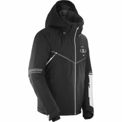 Vestes De Ski SALOMON RACE JKT M BLACK/WHITE 21 Noir 9 Vestes De Ski SALOMON RACE JKT M BLACK/WHITE 21 Noir -Vêtements hiver Homme Soldes 9 98359 race jkt m black white lc1436100 03